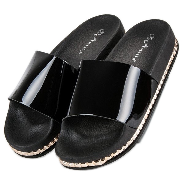 Anesia Paris Black Women's Slippers 1 Anesia Paris Black Women's Slippers 1