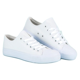 White sneakers with a binding 1