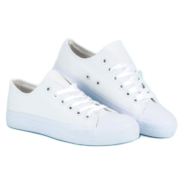 White sneakers with a binding 1