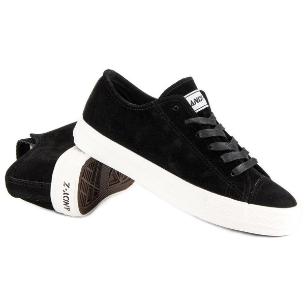 Andy Z Suede lace-up sneakers black 1