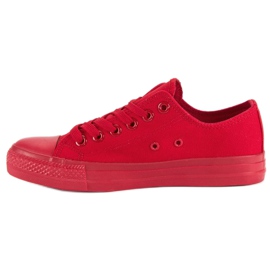 Red sneakers with a binding 1