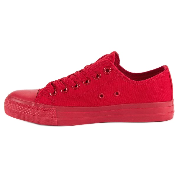 Red sneakers with a binding 1