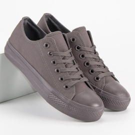 Dark Gray Sneakers On A Binding grey 1