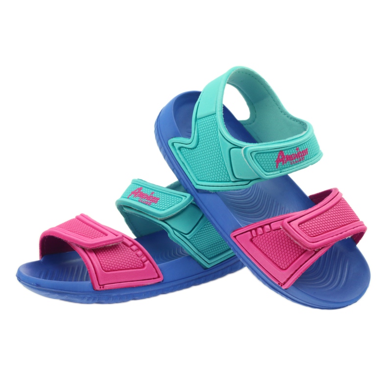 American Club blue children's sandals for the water green pink 3 American Club blue children's sandals for the water green pink 3