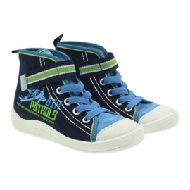 Befado children's shoes, sneakers, slippers 268x066 navy blue blue green 3