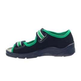 Boys' sandals Befado 969x078 navy blue green 2
