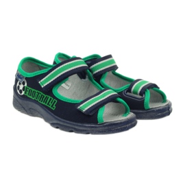 Boys' sandals Befado 969x078 navy blue green 4