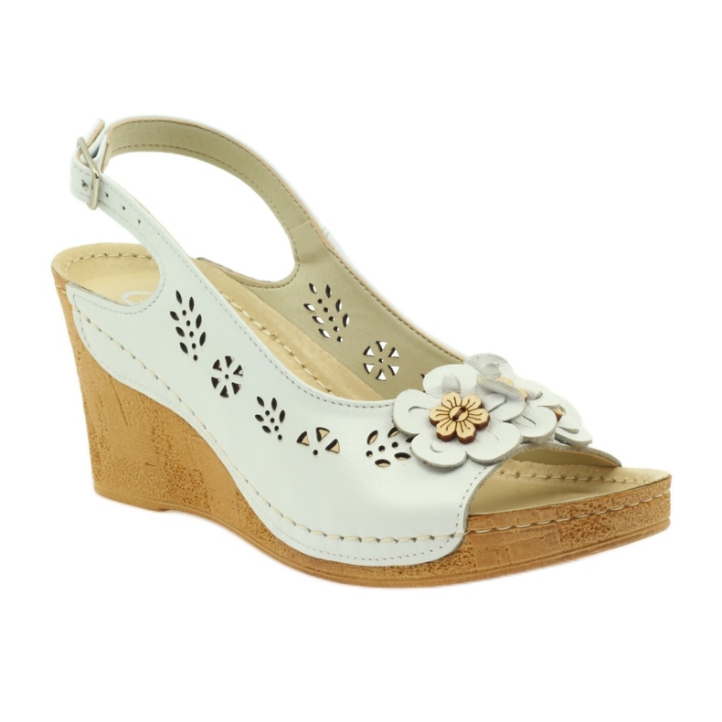 Gregors 648 Wedge Sandals white 1