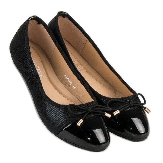 Diamantique Elegant ballerinas black 1 Diamantique Elegant ballerinas black 1