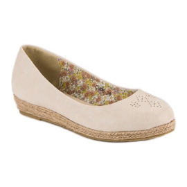 Beige espadrilles ballerinas 1
