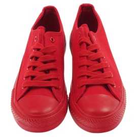 DK Red sneakers tied 4