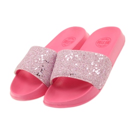 Profiled slippers Big Star glitter pink 5