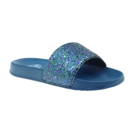 Profiled slippers Big Star glitter navy blue 1