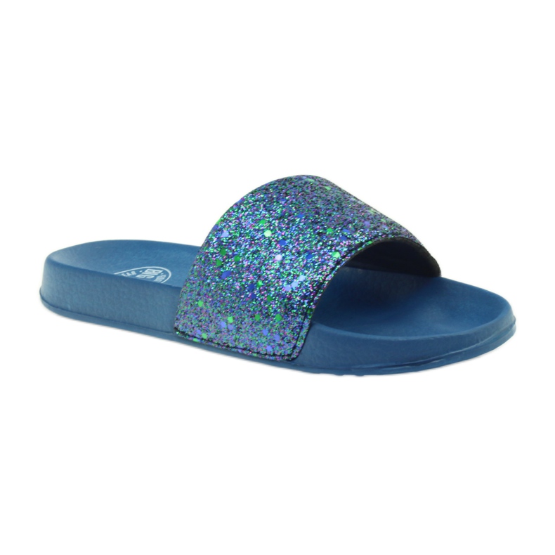 Profiled slippers Big Star glitter navy blue 1