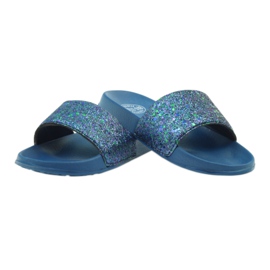 Profiled slippers Big Star glitter navy blue 3
