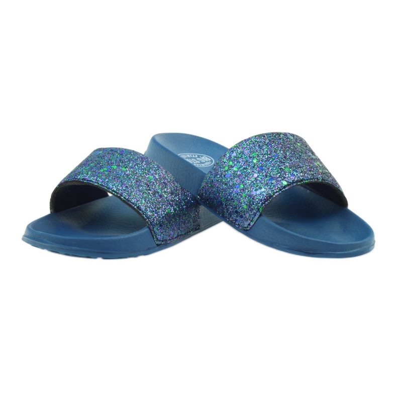 Profiled slippers Big Star glitter navy blue 3