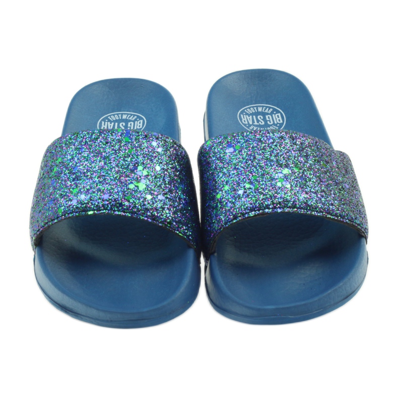 Profiled slippers Big Star glitter navy blue 4
