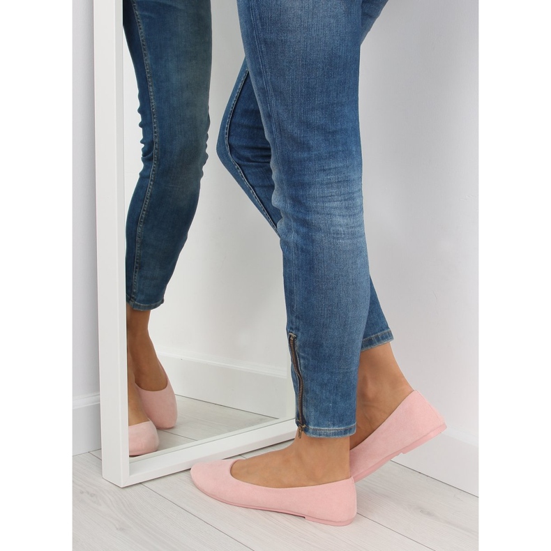 Women's soft pink ballerinas JX51 Pink 2