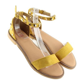 Yellow sandals with studs 117-11 Yellow 2