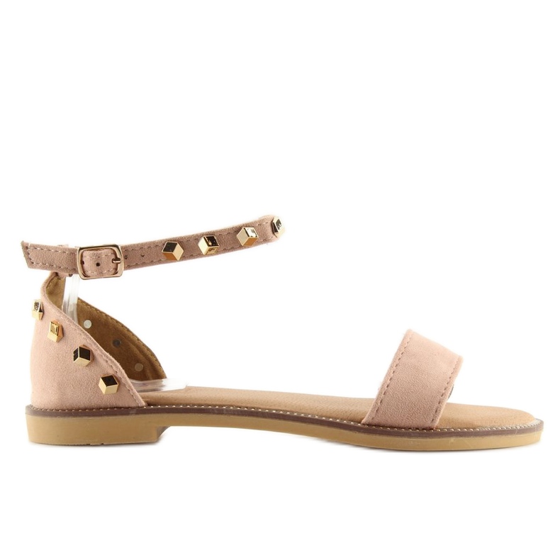Sandals with pink studs 117-11 pink 1