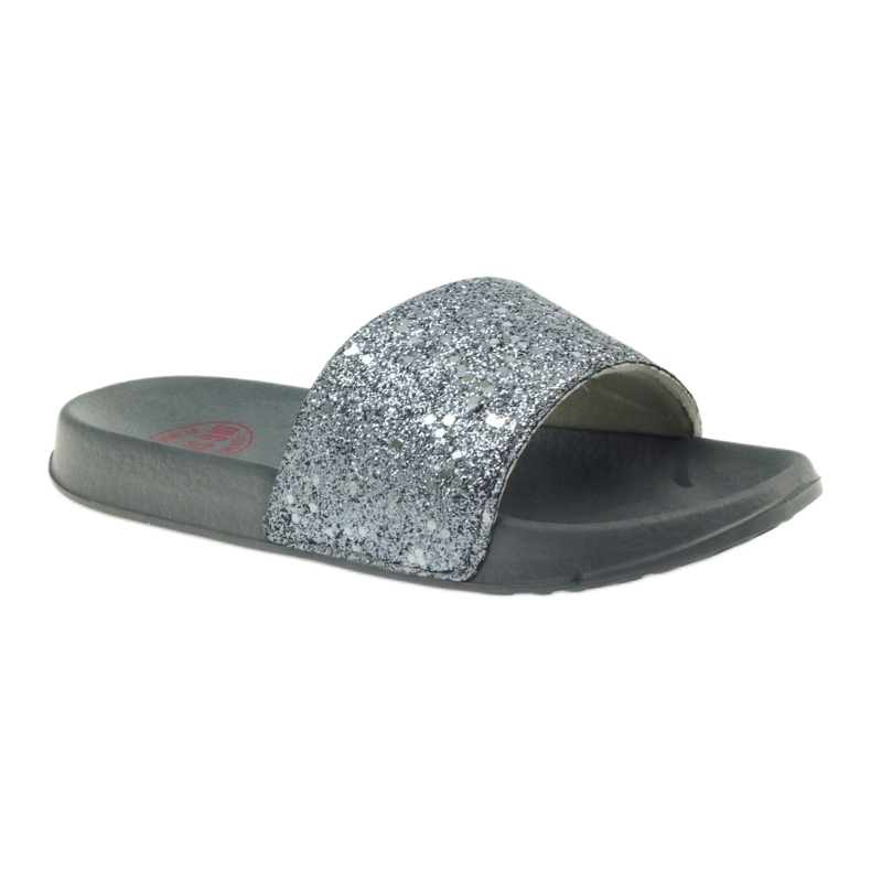 Profiled slippers Big Star glitter grey 1