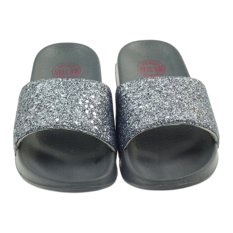 Profiled slippers Big Star glitter grey 4