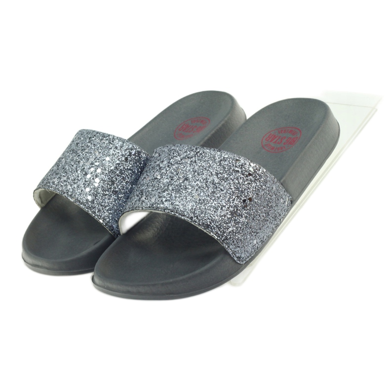 Profiled slippers Big Star glitter grey 5