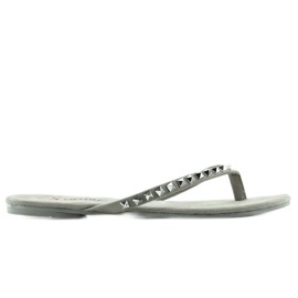 Flip-flops with DD26 Gray pyramid studs grey 2