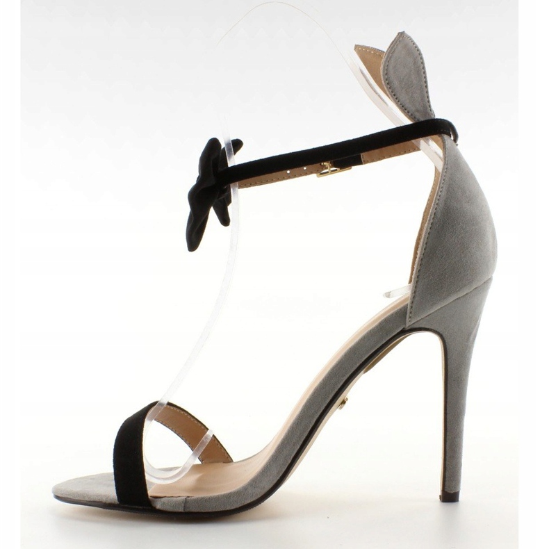 Sandals on a pin with ears ZJ-15P Gray black grey 2