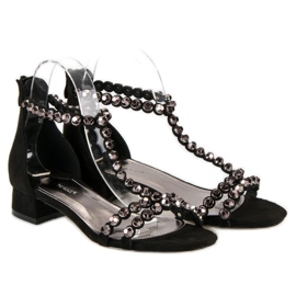 Black sandals with zipper vices 1