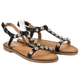 SDS Black Sandals With A Buckle 1