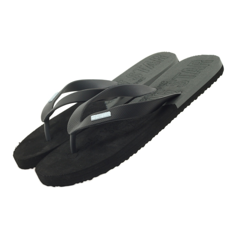 Black Big Star 174422 flip-flops grey 4