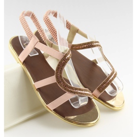 Asymmetrical pink sandals 4157 Pink 1