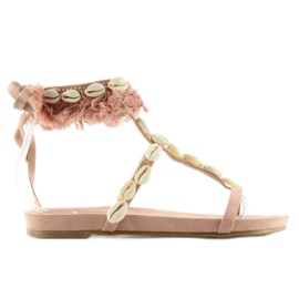 Sandals with pink seashells 8225 Pink 1