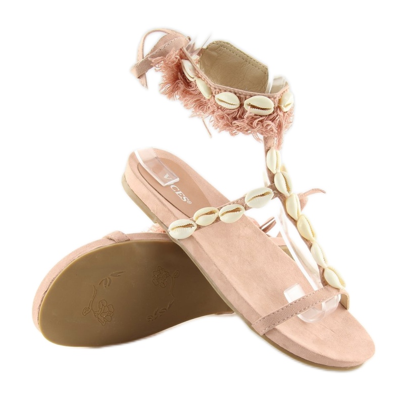 Sandals with pink seashells 8225 Pink 2