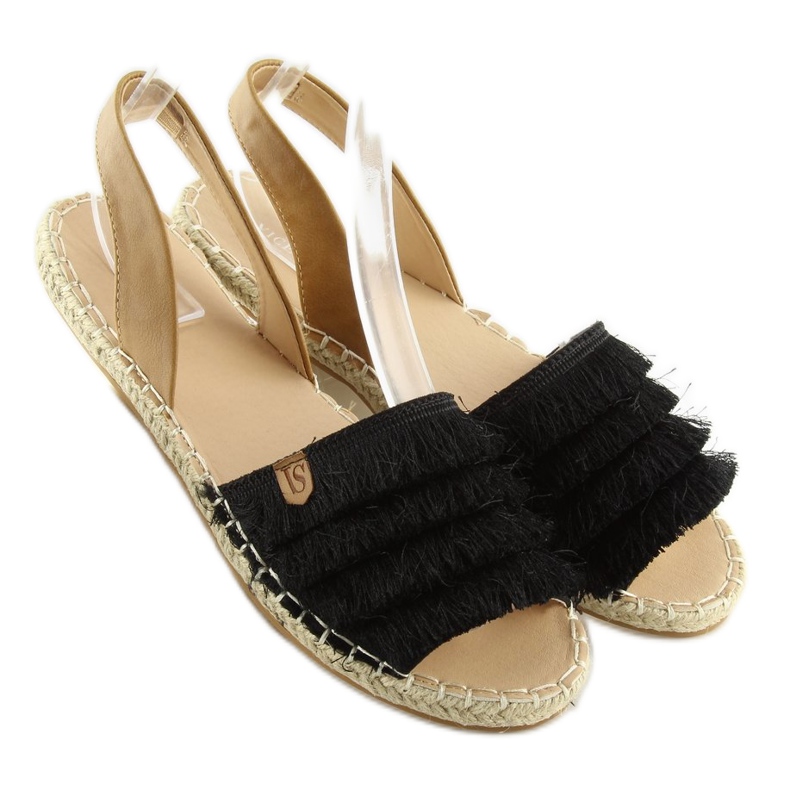 Black Caribbean style espadrilles 8413 2