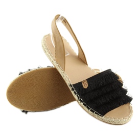 Black Caribbean style espadrilles 8413 1