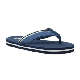 American Club American women's foam flip-flops navy blue 1