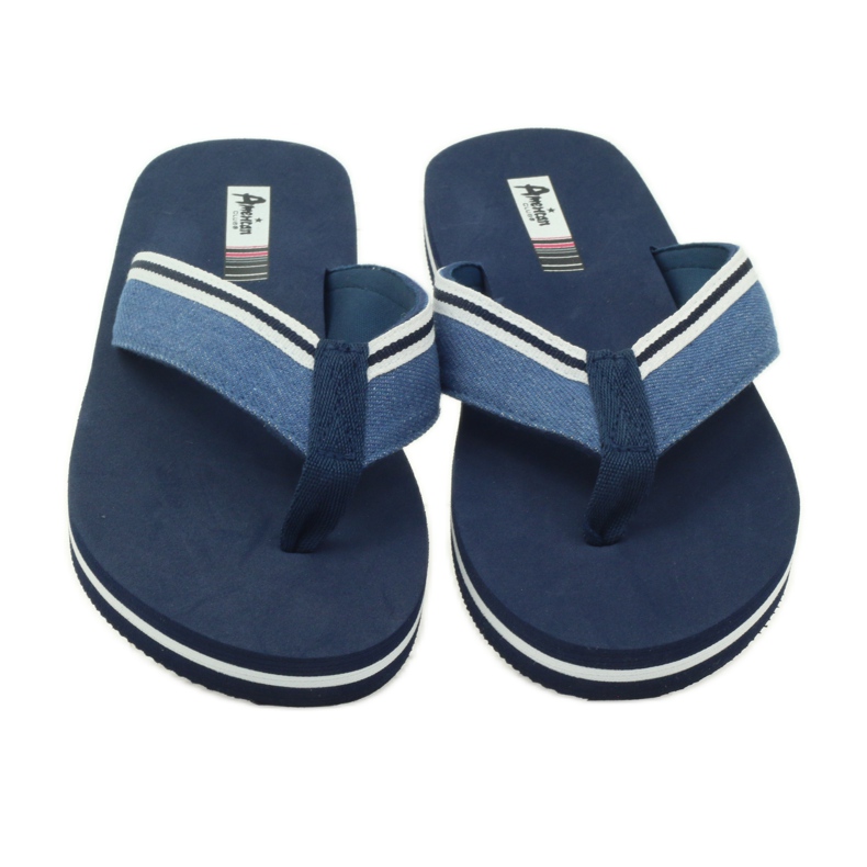 American Club American women's foam flip-flops navy blue 3