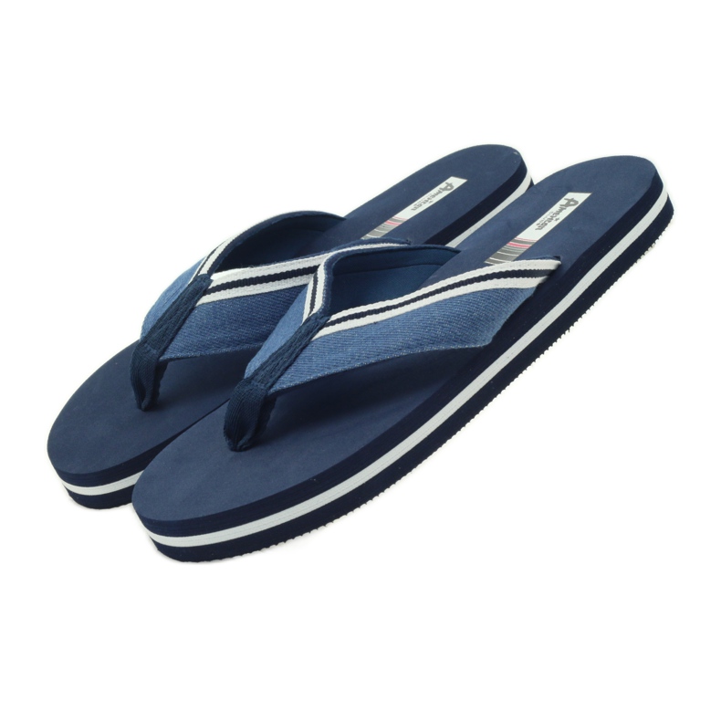 American Club American women's foam flip-flops navy blue 4