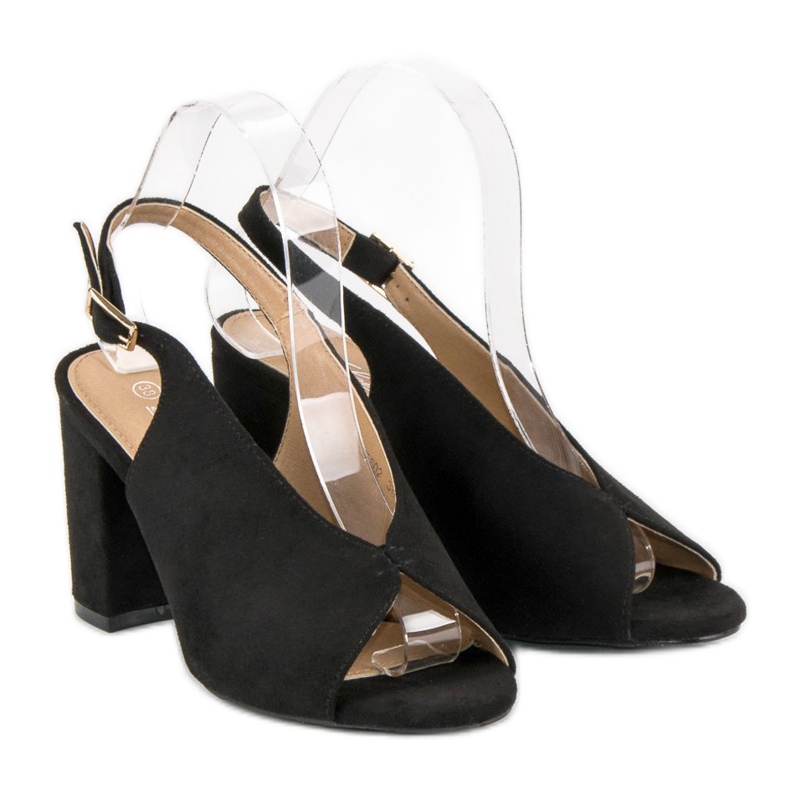 Lovery Stylish high-heeled sandals black 1 Lovery Stylish high-heeled sandals black 1