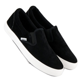 Andy Z Black suede slipons 1