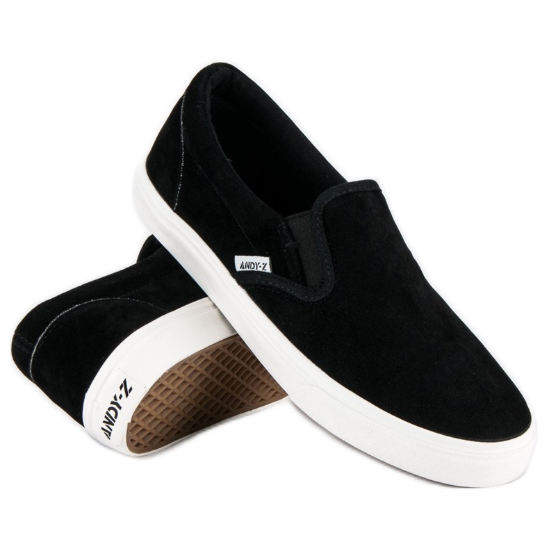 Andy Z Black suede slipons 2 Andy Z Black suede slipons 2