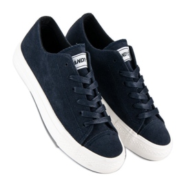 Andy Z Suede lace-up sneakers blue 1 Andy Z Suede lace-up sneakers blue 1