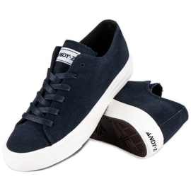 Andy Z Suede lace-up sneakers blue 2 Andy Z Suede lace-up sneakers blue 2