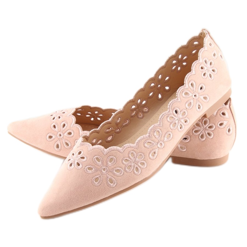 Ballerinas with an openwork pink pattern IT-29 Pink 1