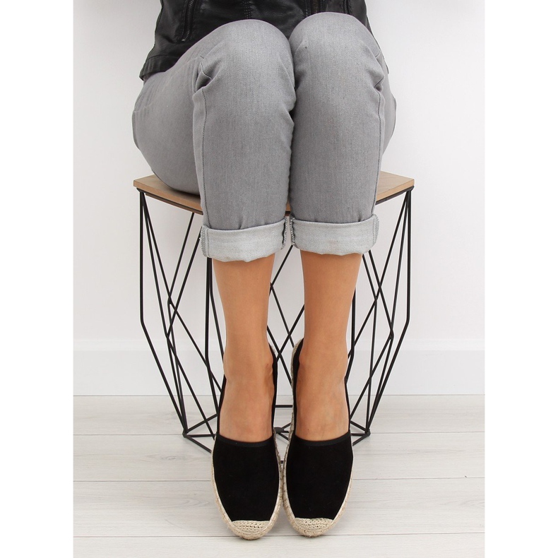 Black women's espadrilles BB10P black 2
