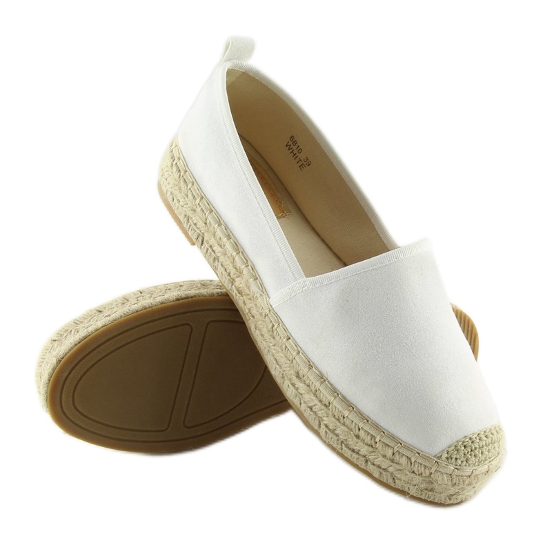 White women's espadrilles BB10P white 2