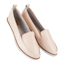 Mazaro Beige leather loafers 1