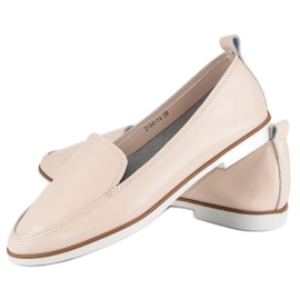 Mazaro Beige leather loafers 2
